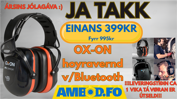 OX-ON hoyravernd v/Bluetooth