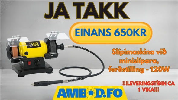 Slípimaskina við minislípara, ferðstilling - 120W