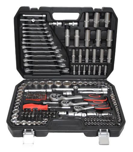 Kraftman topplyklasett 1/4″, 3/8″ og 1/2″ – 215 deilir - einans 950kr